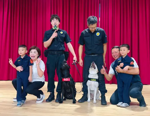 超萌！大雅小小警察營開訓　帥氣警犬超吸睛