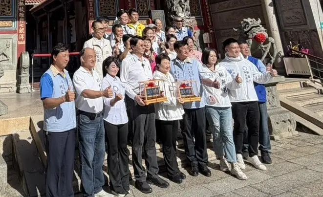 ▲盧秀燕今天到台南，幫國民黨市長參選人謝龍介造勢。（圖／讀者提供，2026.07.04）