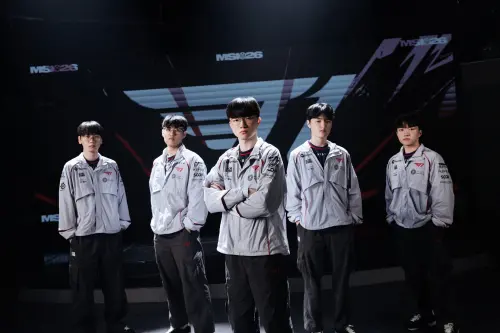 ▲ T1 選手陣容，上路 Doran、打野 Oner、中路 Faker、下路 Peyz、輔助 Keria。（圖／lolesports Flickr）