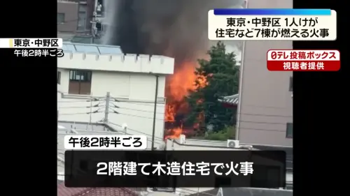 影／東京住宅區竄大火！火勢吞7建築、1人傷　消防搶救4.5hr撲滅