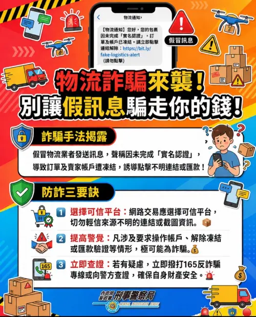 ▲刑事警察大隊分析，詐團常利用社群平台，以低價販售小農產品、限量公仔、戰鬥陀螺及演唱會門票等商品，再假冒「7-11賣貨便」、「全家好賣+」或物流平台，要求買家點擊假網站連結(圖/記者鄧力軍翻攝)