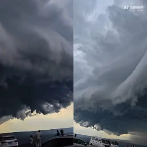 恐怖「末日烏雲」襲河北！狀似海浪壓境 目擊者嚇：感覺會被吃掉