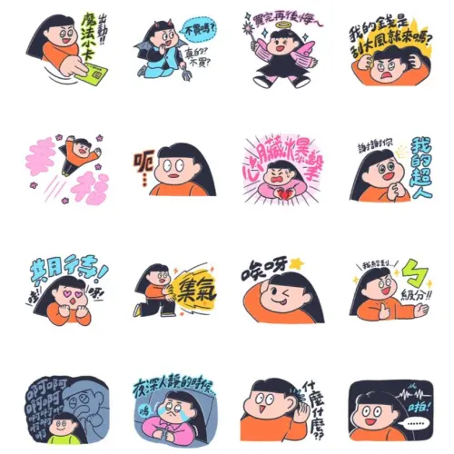 ▲LINE免費貼圖「LINE購物 × 迷妹日常」。（圖／取自LINE）