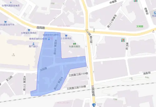 ▲桃園市桃園區7月8日停水範圍。（圖／自來水公司water.gov.tw）