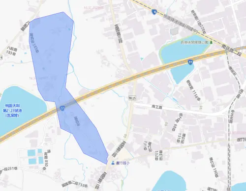 ▲桃園市蘆竹區7月8日停水範圍。（圖／自來水公司water.gov.tw）
