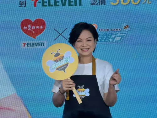 ▲影后楊貴媚出席基督教救助協會與 7-ELEVEN 合作的「1919食物銀行-救助套餐」年度公益代言人。（圖／記者趙浩雲攝影）