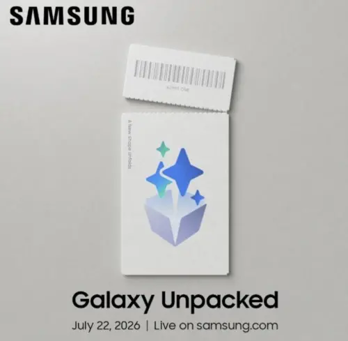 ▲三星Galaxy Unpacked發表會定檔7月22日，官方預告以「A new shape unfolds」暗示新一代摺疊裝置即將亮相。（圖／翻攝三星官網）
