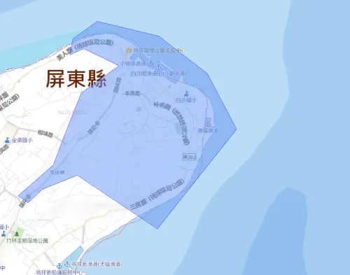 ▲屏東縣琉球鄉7月9日停水範圍。（圖／自來水公司water.gov.tw）