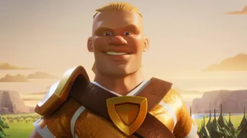 ▲哈蘭德在2024年5月1日成為知名手機遊戲《部落衝突》（Clash of Clans）史上第一位真實人物角色——「野蠻人之王」（Barbarian King）。（圖／翻攝自 Clash of Clans）