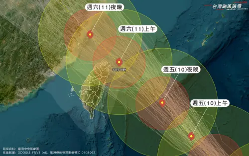 巴威颱風「路徑開始轉彎了」！仍可能登陸穿台　停班停課幾乎確定