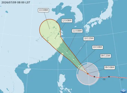 ▲巴威颱風（國際命名：Bavi）持續逼近台灣，中央氣象署將於今（9）日14時30分發布海上颱風警報。（圖／中央氣象署cwa.gov.tw）