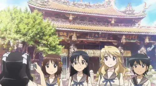 ▲《南鎌倉高校女子自行車社》特別篇以台灣為故事舞台，主角一行人走訪北台灣多處知名景點，展開自行車旅行。（圖／翻攝自木棉花 YouTube）