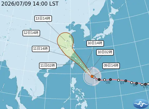 ▲巴威颱風路徑，最大機率還是從北部近海通過，颱風暴風圈預估周五傍晚至晚上，會接觸台灣本島陸地。（圖／中央氣象署cwa.gov.tw）