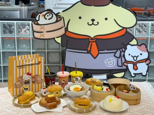 ▲點點心Hello Kitty、布丁狗、酷企鵝重磅聯名。（圖／記者蕭涵云攝）