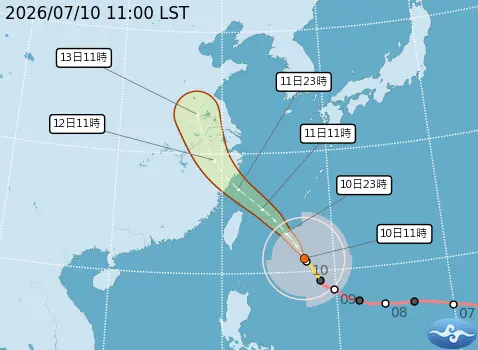 ▲巴威颱風路徑，最大機率還是從北部近海通過，颱風暴風圈預估周六清晨，會接觸台灣本島陸地。（圖／中央氣象署cwa.gov.tw）
