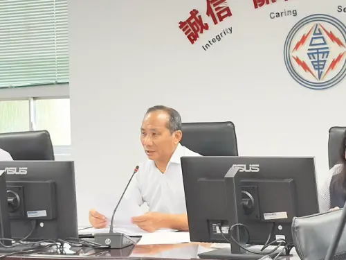 ▲台灣電力公司高雄區營業處處長黃志榮致詞。(圖／台電公司高雄區營業處提供)