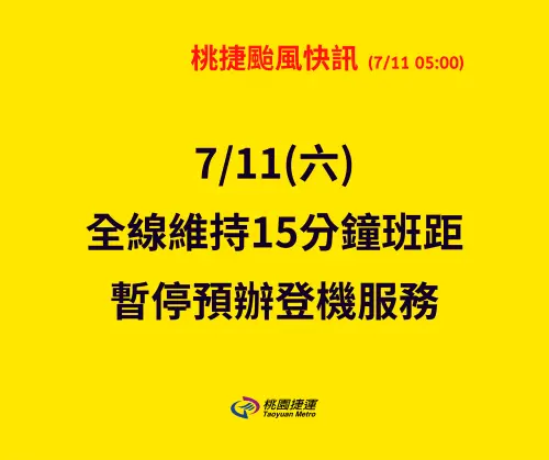 ▲考量桃園國際機場航班多數皆取消，桃園捷運停止受理預辦登機及行李託運。（圖／桃園捷運提供）