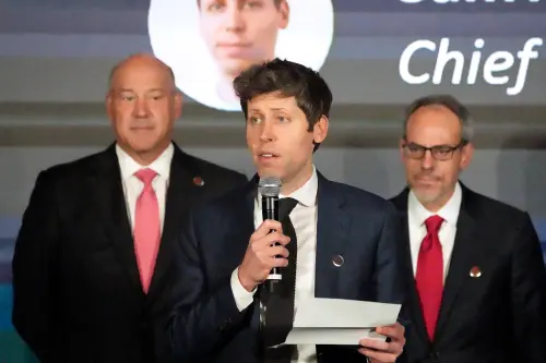 ▲OpenAI的執行長Sam Altman（山姆·奧特曼）（圖／截自路透社／達志影像）