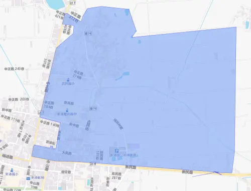▲嘉義縣新港鄉7月13日停水範圍。（圖／自來水公司water.gov.tw）