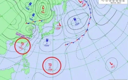 巴威颱風後又有擾動！日本氣象廳預測「2熱帶性低壓」將生成