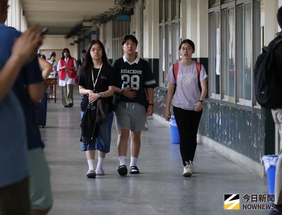 ▲115學年度分科測驗原本要在上周末登場，但因為遇到巴威颱風來襲，因此首次改期，延後兩天至今（13）日及14日應試。（圖／記者朱永強攝 ,2026.07.13）