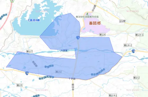 ▲嘉義縣中埔鄉7月14日停水範圍。（圖／自來水公司water.gov.tw）