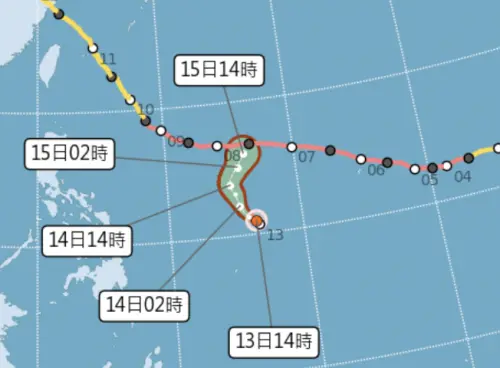 ▲海神颱風今天上午8時生成，路徑對台灣並無直接影響。（圖／中央氣象署cwa.gov.tw）