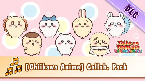 ▲《太鼓達人》推出《動畫吉伊卡哇》合作 DLC，收錄動畫片尾曲〈ひとりごつ〉，並加入 7 位人氣角色、限定背景與名牌等內容。（圖／翻攝自 Steam）