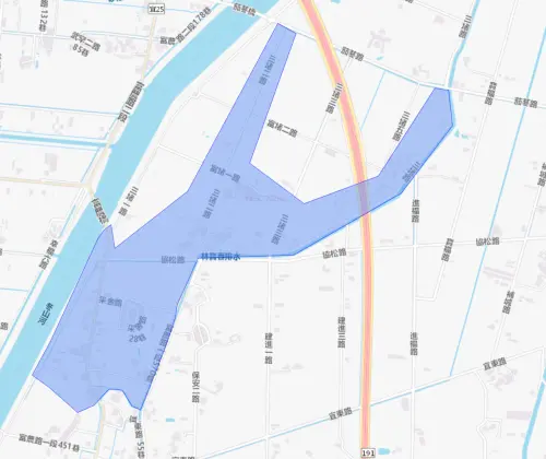 ▲宜蘭縣冬山鄉7月15日停水範圍。（圖／自來水公司water.gov.tw）
