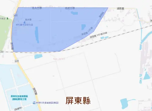 ▲屏東縣屏東市7月15日停水範圍。（圖／自來水公司water.gov.tw）