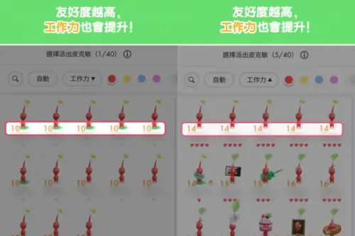 ▲友好度越高的皮克敏，工作能力越強。（圖／翻攝自皮克敏官方Threads）