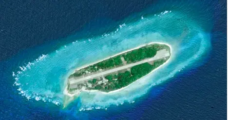 Aerial view of Taiping Island (Ministry of the Interior)