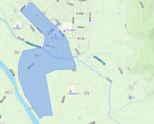 ▲南投縣埔里鎮7月16日停水範圍。（圖／自來水公司water.gov.tw）
