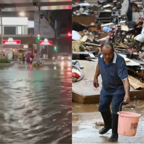 颱風掀兩岸淹水對比！中國網友驚呆：台灣街道「乾淨到看得到魚」
