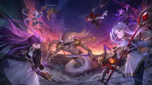 ▲《魔靈召喚：天空之役》與《葬送的芙莉蓮》聯名加入芙莉蓮、費倫、修塔爾克等人氣角色。（圖／翻攝自 Com2uS）