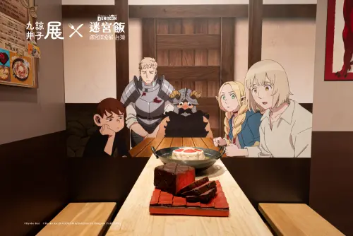▲《迷宮飯》「迷宮探索展」有小隊休息的布置，粉絲可跟著一起休息拍照。（圖／INCUBASE Studio提供）