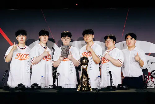 ▲HLE剛拿下MSI季中邀請賽冠軍，在EWC八強賽中就強碰T1。（圖／LoLEsports flickr）