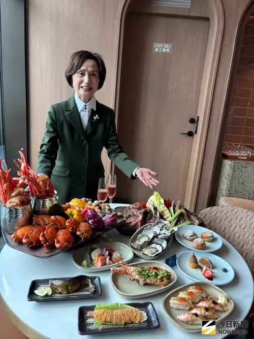 ▲漢來集團董事長林淑婷表示，島語自助餐以「只有漢來能夠超越漢來」為追求目標經營。（圖／記者金武鳳攝，2026.7.17)