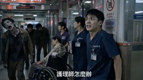 ▲喪屍闖入急診室，呈現醫護人員需要面對各種突發狀況。（圖／翻攝自好起來看護中心）