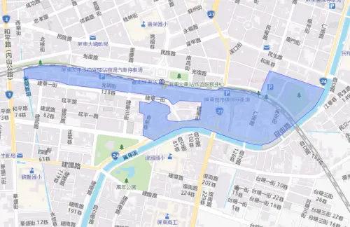 ▲屏東縣屏東市7月20日停水範圍。（圖／自來水公司water.gov.tw）