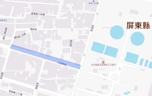 ▲屏東縣屏東市7月21日停水範圍。（圖／自來水公司water.gov.tw）