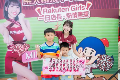 ▲小小球迷隨同父母從球場追到大全聯，一睹女神MIKA的熱情魅力。（圖／業者提供）