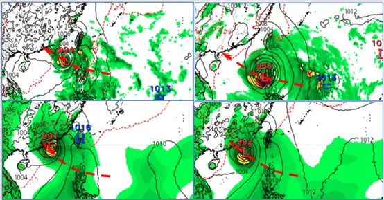熱帶擾動增強中!各國最新路徑出爐 吳德榮:東部、南部周末炸雨