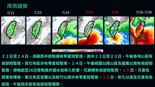 ▲未來一週降雨趨勢。（圖／賈新興臉書粉專）