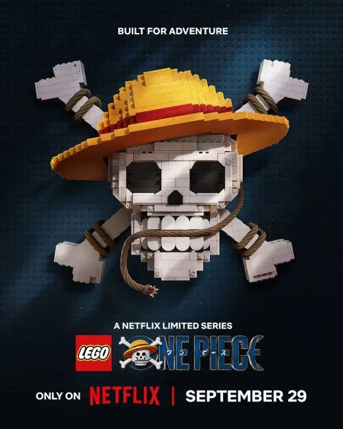 ▲《LEGO ONE PIECE》公開海報，以樂高積木重現草帽海賊旗，將於9月29日在 Netflix 全球獨家播出。（圖／翻攝自 Netflix）