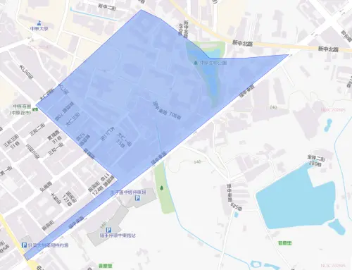 ▲桃園市中壢區7月22日停水範圍。（圖／自來水公司water.gov.tw）
