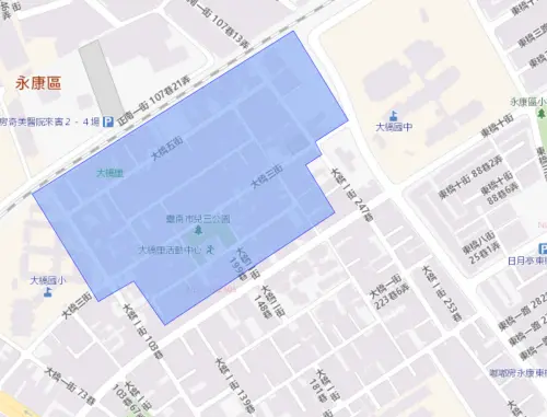▲台南市永康區7月22日停水範圍。（圖／自來水公司water.gov.tw）