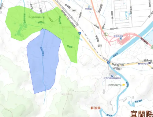 ▲宜蘭縣7月22日停水範圍。（圖／自來水公司water.gov.tw）
