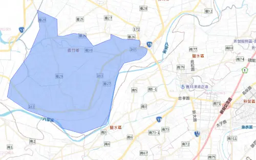 ▲嘉義縣義竹鄉7月22日停水範圍。（圖／自來水公司water.gov.tw）