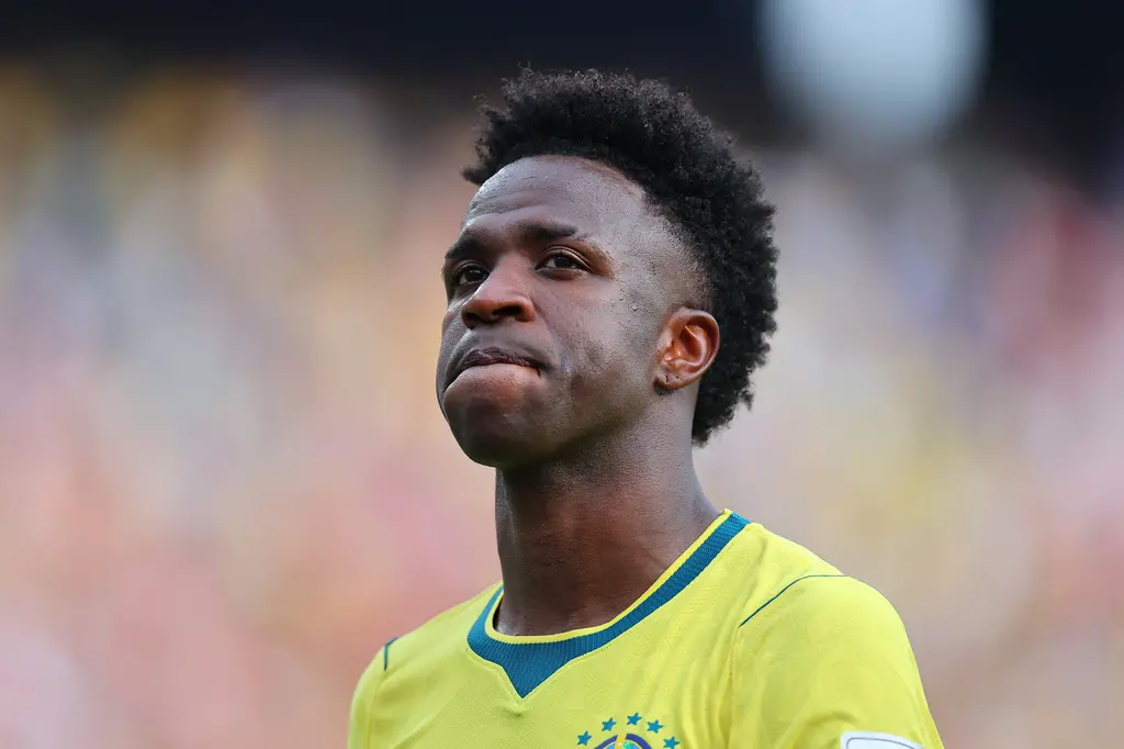 ▲巴西國家隊與西甲皇家馬德里（Real Madrid）球星維尼修斯（Vinicius Júnior）在經歷2026年世界盃的失利後，近期以全新面貌公開亮相。（圖／美聯社／達志影像）